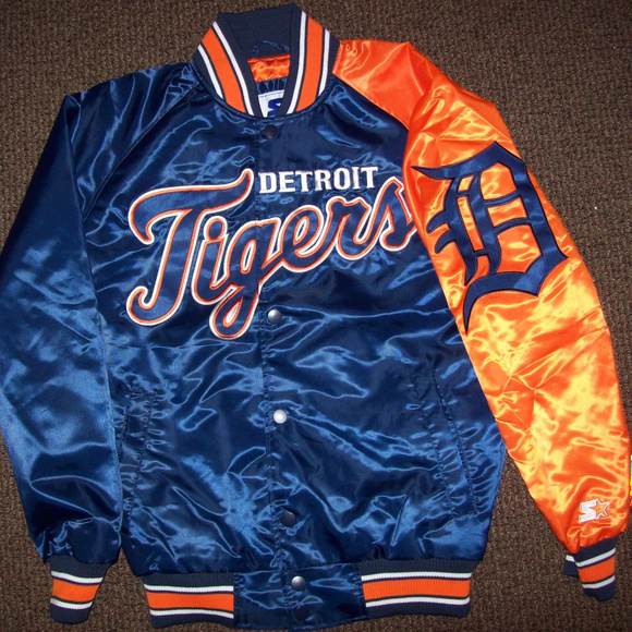 STARTER Jackets & Coats Detroit Tigers Starter Dugout Snap Down